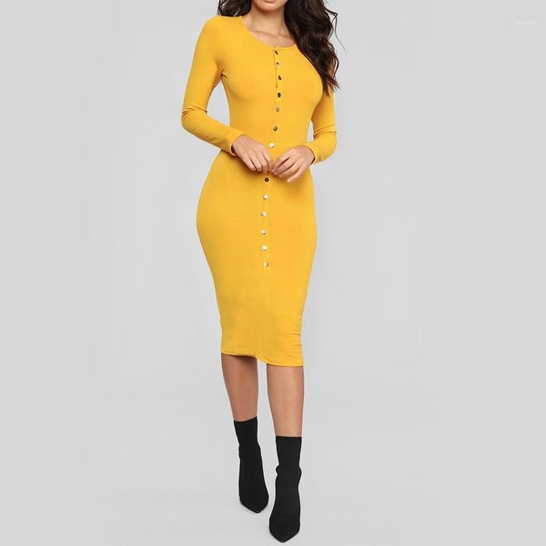 ladies clothing slim women designer dresses long sleeve solid color womens dress spring autumn button, Black;gray
ladies clothing slim women designer dresses long sleeve solid color womens dress spring autumn button, Black;gray