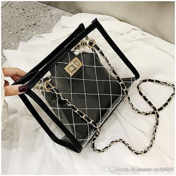 2019 classic transparent designer crossbody shoulder bag jelly package two-piece set wallet designer luxury handbags purses
2019 classic transparent designer crossbody shoulder bag jelly package two-piece set wallet designer luxury handbags purses