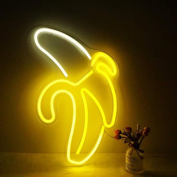 Cute Neon Lights Party Supplies Girl Room Decoration Accessories Table Decoration Children's Gifts Lip Shape Banana Rainbow Pineapple 1