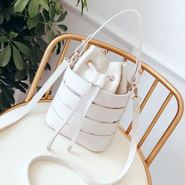 womens designer bag white fashion hollow shoulder bag multi function bag multi layer handbag bolsa de ombro das mulheres