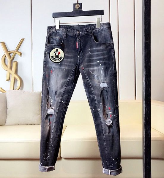 fashion mens ripped biker jeans leather patchwork slim fit black moto denim joggers for male distressed jeans pants ~~#sa138, Blue
fashion mens ripped biker jeans leather patchwork slim fit black moto denim joggers for male distressed jeans pants ~~#sa138, Blue