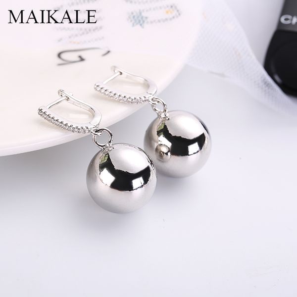 maikale classic drop earrings big round ball pendant gold silver color copper cubic zirconia fashion jewelry women earrings gift
maikale classic drop earrings big round ball pendant gold silver color copper cubic zirconia fashion jewelry women earrings gift