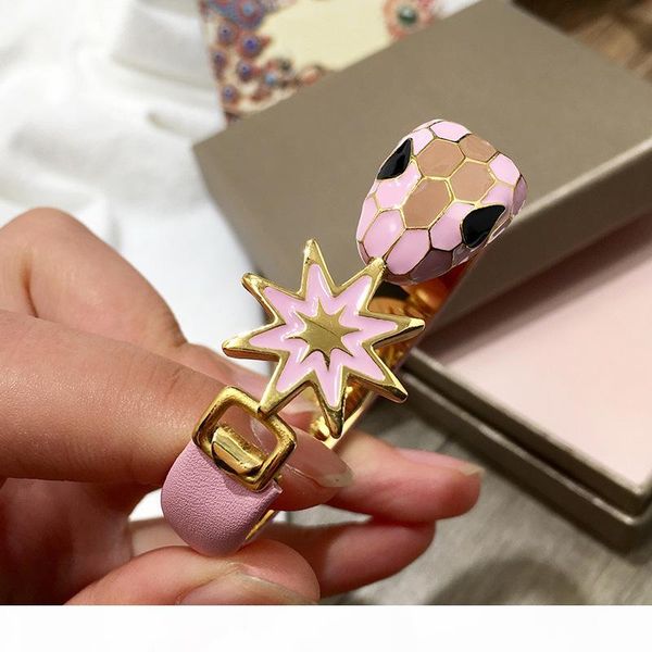 2019 luxury designer jewelry women bracelets woman pink snake head design animal star bangle party ins valentine's day present24d3#, Black
2019 luxury designer jewelry women bracelets woman pink snake head design animal star bangle party ins valentine's day present24d3#, Black