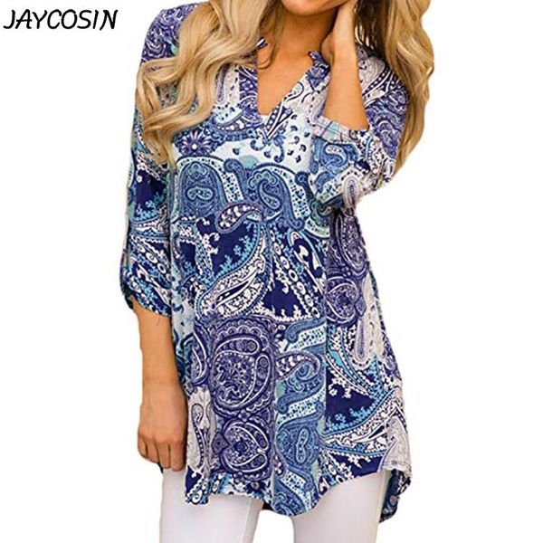 jaycosin women split v neck cuffed sleeve long sleeve shirt fashion floral print shirt summer causal ladies blouse blusas, White
jaycosin women split v neck cuffed sleeve long sleeve shirt fashion floral print shirt summer causal ladies blouse blusas, White