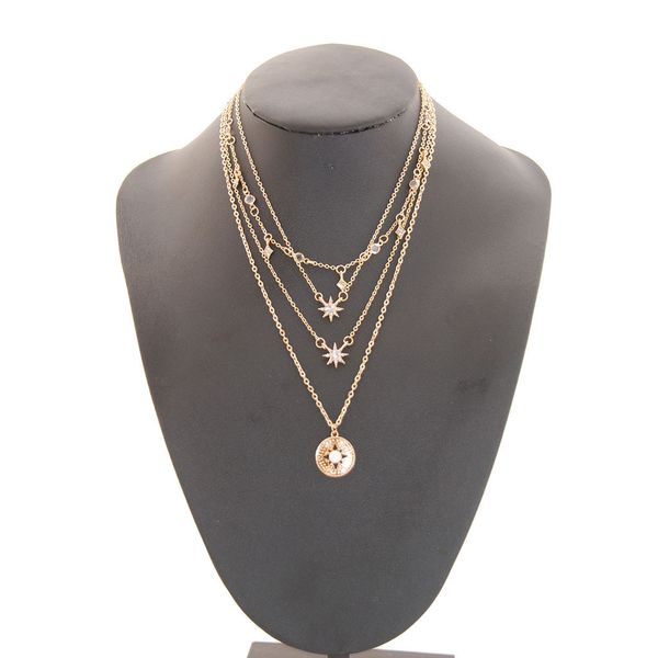ladies all-match item ornaments retro simple star moon pearl chain multilayer necklace minimalist jewelry for women in summer style beach 09, Golden;silver
ladies all-match item ornaments retro simple star moon pearl chain multilayer necklace minimalist jewelry for women in summer style beach 09, Golden;silver