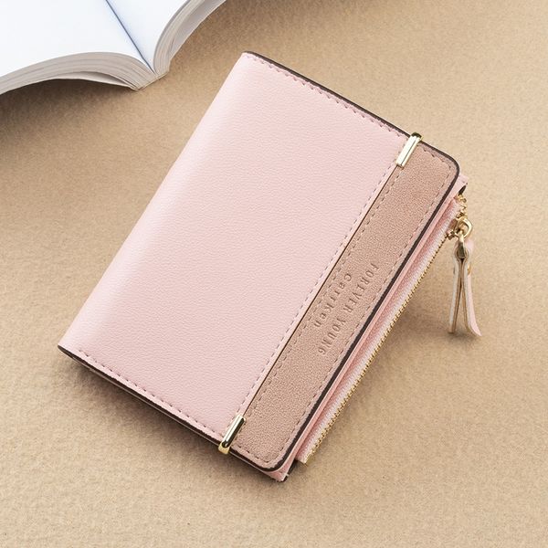 2019 zipper wallet new wallet women's short korean fashion vertical fine-grained patchwork zipper coin purse, White
2019 zipper wallet new wallet women's short korean fashion vertical fine-grained patchwork zipper coin purse, White