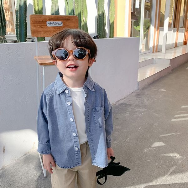 aoaokids boys' denim 20 autumn new children's letter shirt casual baby lapel shirt fashion, White;black
aoaokids boys' denim 20 autumn new children's letter shirt casual baby lapel shirt fashion, White;black