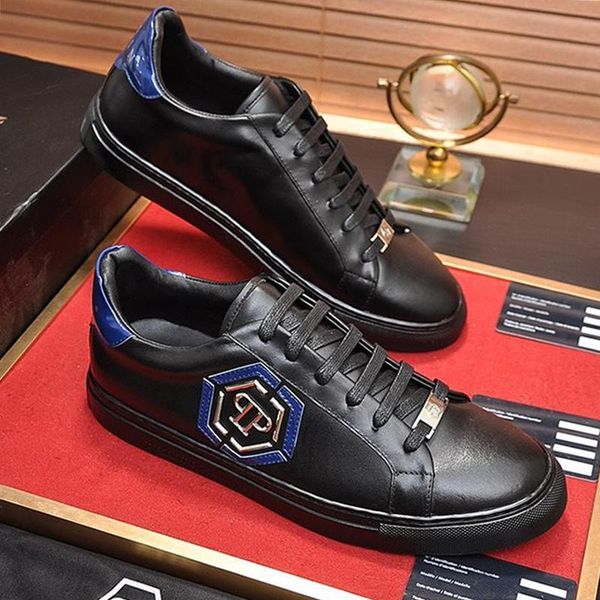 men sneakers shoes lace -up leather casual mens shoes with box fashion sneakers flats lo -sneakers hexagon men shoes luxury chaussures, Black
men sneakers shoes lace -up leather casual mens shoes with box fashion sneakers flats lo -sneakers hexagon men shoes luxury chaussures, Black