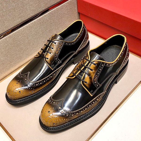 new highquality mens fashion shoes, leather shoes, leather carvings, colorful business casual prom, flat and comfortable wedding with qwi, Black
new highquality mens fashion shoes, leather shoes, leather carvings, colorful business casual prom, flat and comfortable wedding with qwi, Black