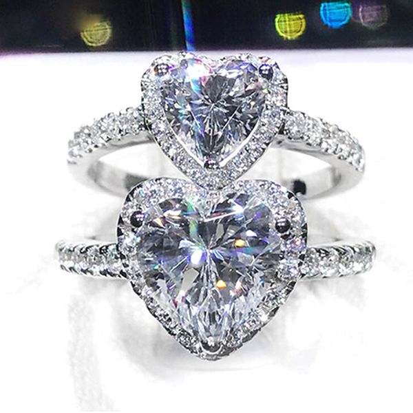 yhamni 100% real solid silver ring heart yellow/pink/white sona cz diamant engagement wedding rings for women xjz330 
yhamni 100% real solid silver ring heart yellow/pink/white sona cz diamant engagement wedding rings for women xjz330