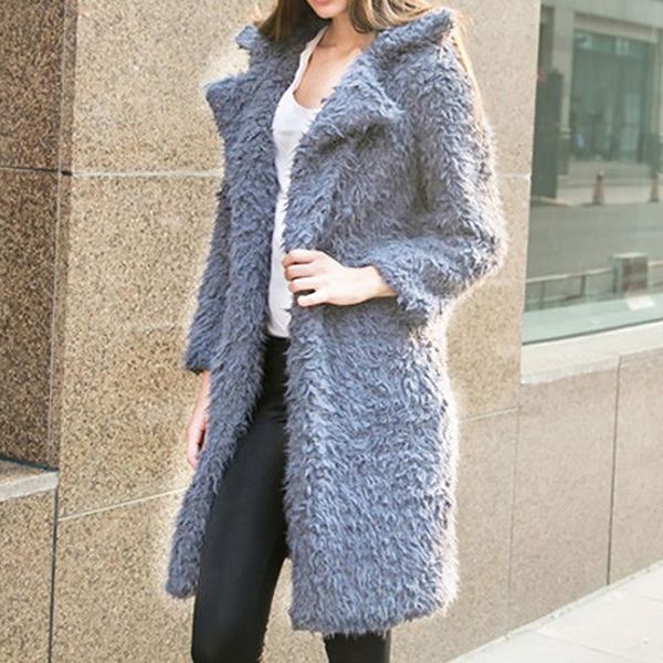 new autumn winter women cashmere coat fashion female turn-down collar long section full sleeve faux fur coat plus size 2xl, Black
new autumn winter women cashmere coat fashion female turn-down collar long section full sleeve faux fur coat plus size 2xl, Black