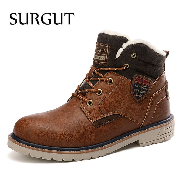surgut 2020 new winter warm fur men boots leather waterproof snow boots outdoor desert shoes comfortable motorcycle ankle, Black
surgut 2020 new winter warm fur men boots leather waterproof snow boots outdoor desert shoes comfortable motorcycle ankle, Black