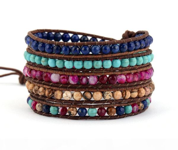 new mixed natural stones onyx beads leather wrap bracelets wholesale handmade bohemian bracelet dropshipping jewellery sh190727, Golden;silver
new mixed natural stones onyx beads leather wrap bracelets wholesale handmade bohemian bracelet dropshipping jewellery sh190727, Golden;silver