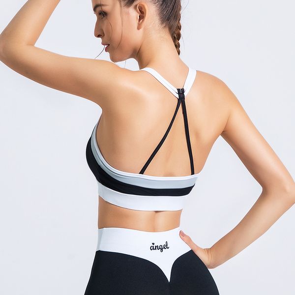 gym clothing cross strap back women sports bra professional quick dry padded shockproof fitness running yoga sport brassiere, White;black
gym clothing cross strap back women sports bra professional quick dry padded shockproof fitness running yoga sport brassiere, White;black