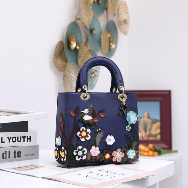 2020 luxury handbags designer cross-body shoulder bags sequin embroidery 3d flower craft women bags ladies