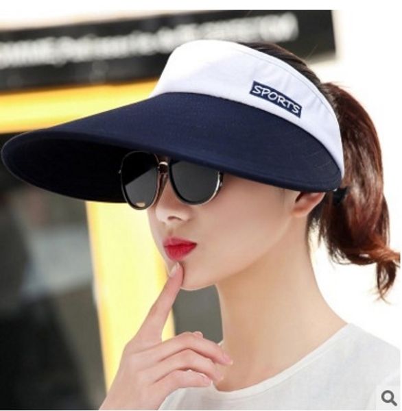 female summer sun bicycle bicycle screen foldable outdoor cycling hat all-match large eaves uv-proof roof sun hat, Blue;gray 
female summer sun bicycle bicycle screen foldable outdoor cycling hat all-match large eaves uv-proof roof sun hat, Blue;gray