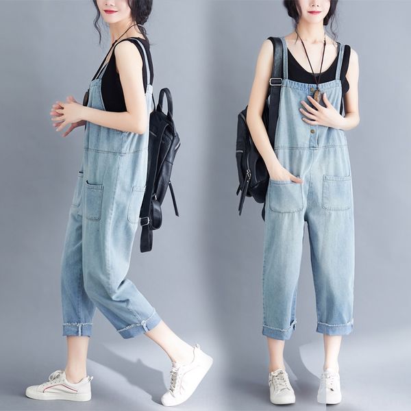 women's denim capri pants korean-style loose large size large size thin su women's denim mm capri pants mmer plump mm, Blue 
women's denim capri pants korean-style loose large size large size thin su women's denim mm capri pants mmer plump mm, Blue
