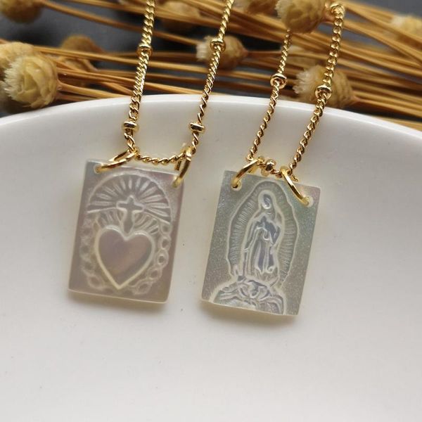 promotion 12x16mm natural sacred heart & guadalupe mother of pearl shell necklace virgin of guadalupe mother pearl necklace, Silver
promotion 12x16mm natural sacred heart & guadalupe mother of pearl shell necklace virgin of guadalupe mother pearl necklace, Silver