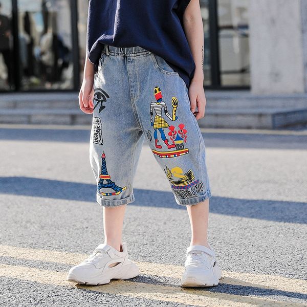 xleh1 boys' cropped summer thin medium large children's jeans medium 2020 new jeans and trousers shorts and trousers children', Blue
xleh1 boys' cropped summer thin medium large children's jeans medium 2020 new jeans and trousers shorts and trousers children', Blue