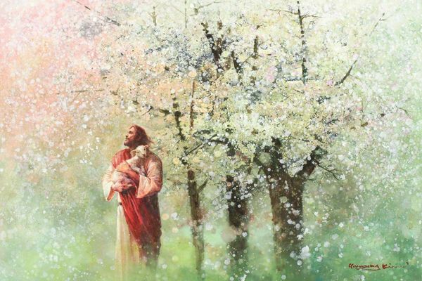 yongsung kim jesus holding lamb cherry trees home decor handpainted &hd print oil paintings on canvas wall art pictures a114
yongsung kim jesus holding lamb cherry trees home decor handpainted &hd print oil paintings on canvas wall art pictures a114