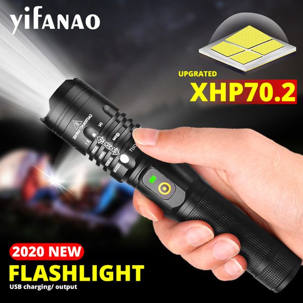 Powerful Led Xhp70.2 26650 Rechargeable Torch Xhp50.2 18650 Usb Zoom Lantern Xhp50 Hunting Lamp Self Defense