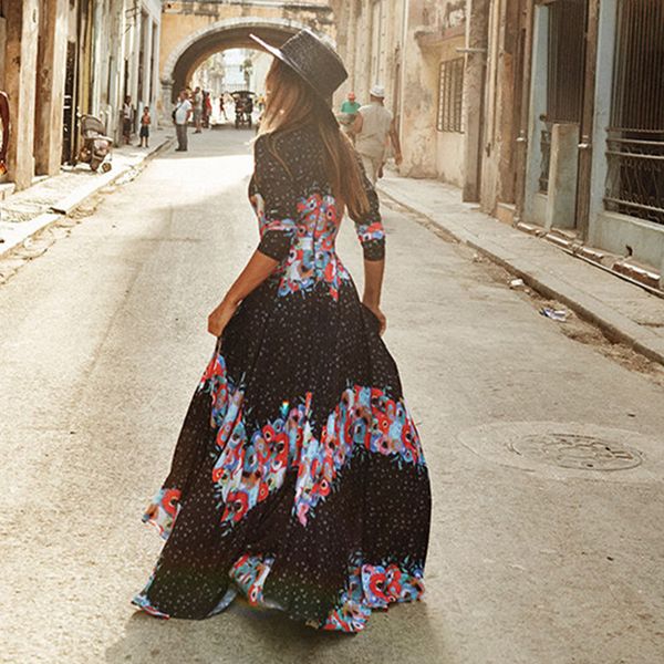 2020 boho women long sleeve deep v-neck polka dots floral long evening party dress chiffon dress summer beach casual, White;black
2020 boho women long sleeve deep v-neck polka dots floral long evening party dress chiffon dress summer beach casual, White;black