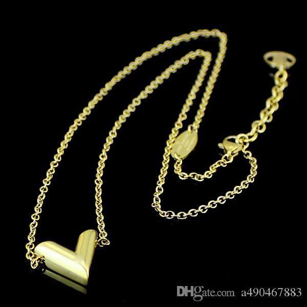 new v-shaped stainless steel necklace 18k gold rose silver necklace come with dust bag for couples gift
new v-shaped stainless steel necklace 18k gold rose silver necklace come with dust bag for couples gift