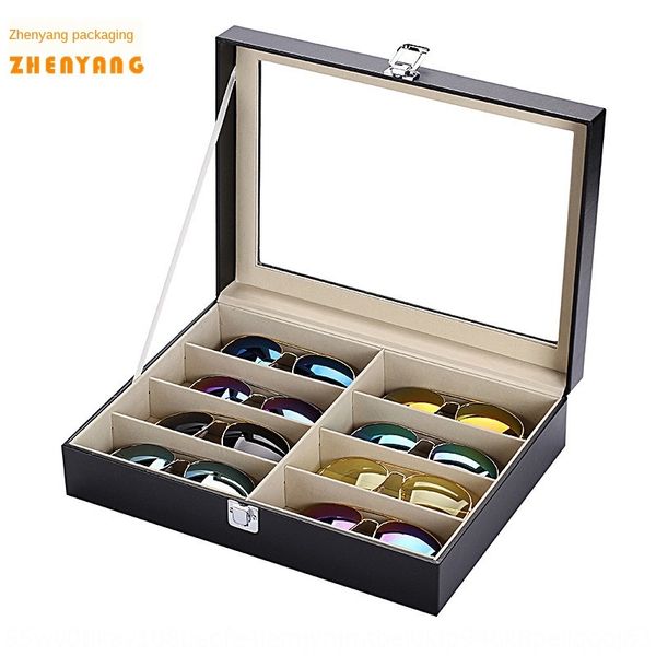 8-bit glasses glasses storage display black rice white velvet skylight packaging storage box leather display box, Blue
8-bit glasses glasses storage display black rice white velvet skylight packaging storage box leather display box, Blue