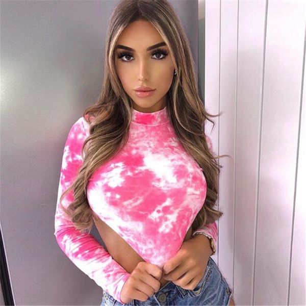 fashion tie dye pattern t-shirts new long sleeves slim casual short wear female backless lace-up leotard tee shirts summer, White
fashion tie dye pattern t-shirts new long sleeves slim casual short wear female backless lace-up leotard tee shirts summer, White