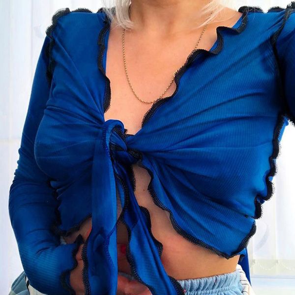 women's blouses & shirts autumn female bow tie up deep v-neck long sleeve cardigan crop blouse for women 2021 fall fashion woman, White
women's blouses & shirts autumn female bow tie up deep v-neck long sleeve cardigan crop blouse for women 2021 fall fashion woman, White