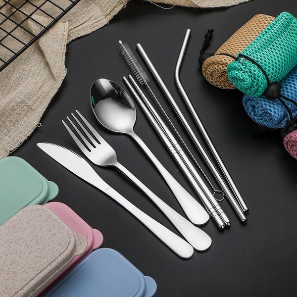 multi color 7 piece set of western-style 304 stainless steel cutlery portable cutlery,spoon straw set stainless steel cutlery ing
multi color 7 piece set of western-style 304 stainless steel cutlery portable cutlery,spoon straw set stainless steel cutlery ing