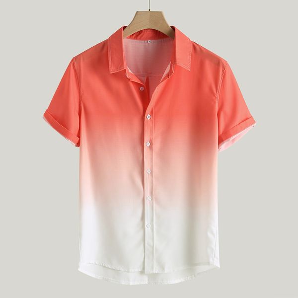 Men's Shirts Camisa Gradient Loose Male Shirt Blusa Masculina Casual Short Sleeve Turn-Down Collar Shirt for Teenager High Quality
Men's Shirts Camisa Gradient Loose Male Shirt Blusa Masculina Casual Short Sleeve Turn-Down Collar Shirt for Teenager High Quality