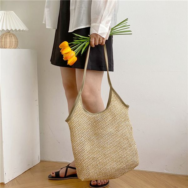 casual hollow out weave tote bag women shoulder bags designer large capacity knit women handbags simple beach straw bag 2020
casual hollow out weave tote bag women shoulder bags designer large capacity knit women handbags simple beach straw bag 2020