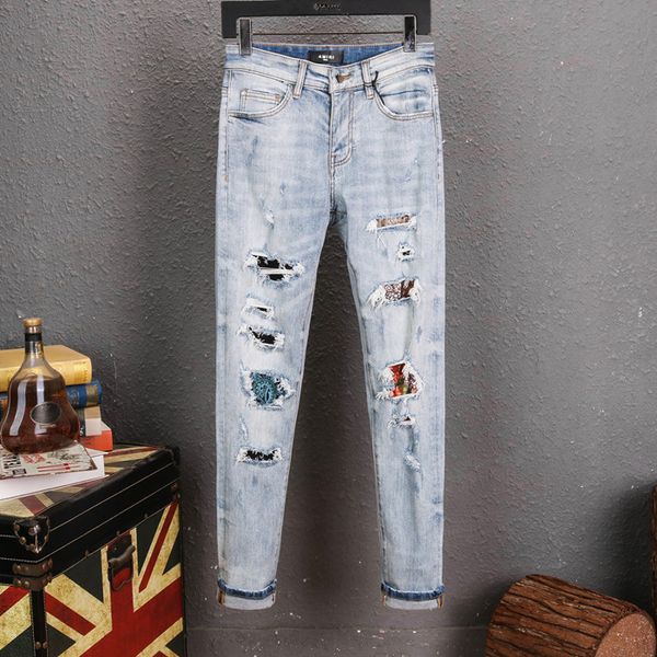 mens stylist jeans mens distressed zipper skinny jeans men hip hop pants mens stylist hole high good quality skinny jeans, Blue
mens stylist jeans mens distressed zipper skinny jeans men hip hop pants mens stylist hole high good quality skinny jeans, Blue