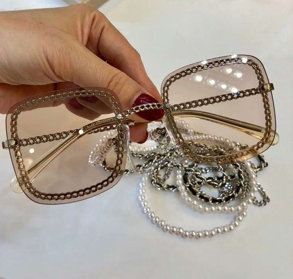 square sunglasses 4244 light brown/silver platstick women rimless sunglasses chain sonnenbrile occhiali da sole firmati eyewear new with box, White;black
square sunglasses 4244 light brown/silver platstick women rimless sunglasses chain sonnenbrile occhiali da sole firmati eyewear new with box, White;black