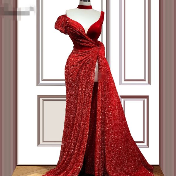 plus size dubai red evening dresses v neck 2020 mermaid vintage runaway red carpet dress arabic prom gowns vestido de festa, Black;red
plus size dubai red evening dresses v neck 2020 mermaid vintage runaway red carpet dress arabic prom gowns vestido de festa, Black;red