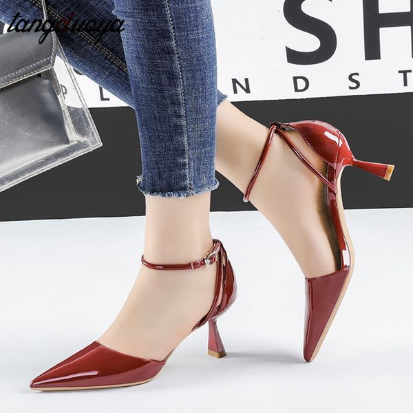 woman heel high heels 2020 ankle strap pumps women shoes pointed sandals office women's shoes ladies banquet wedding, Black
woman heel high heels 2020 ankle strap pumps women shoes pointed sandals office women's shoes ladies banquet wedding, Black