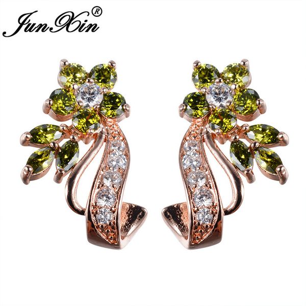 junxin new fashion rose gold filled multicolor birthstone drop earrings purple/red/olive green zircon flower double earrings, Silver
junxin new fashion rose gold filled multicolor birthstone drop earrings purple/red/olive green zircon flower double earrings, Silver