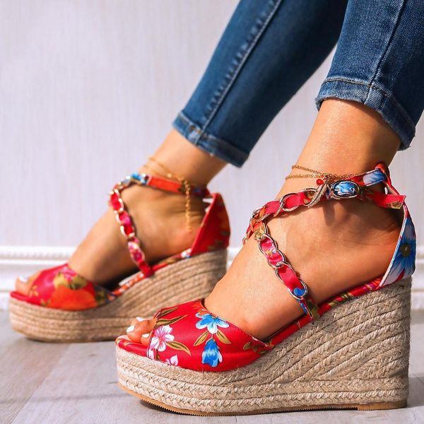 9 colors big size 43 for summer sandals woman print platform wedge high heels party women shoes, Black
9 colors big size 43 for summer sandals woman print platform wedge high heels party women shoes, Black