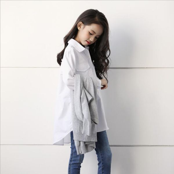 2020 korean style girls shirt fashion spring cotton girls blouse 6-11t c651, White;black
2020 korean style girls shirt fashion spring cotton girls blouse 6-11t c651, White;black
