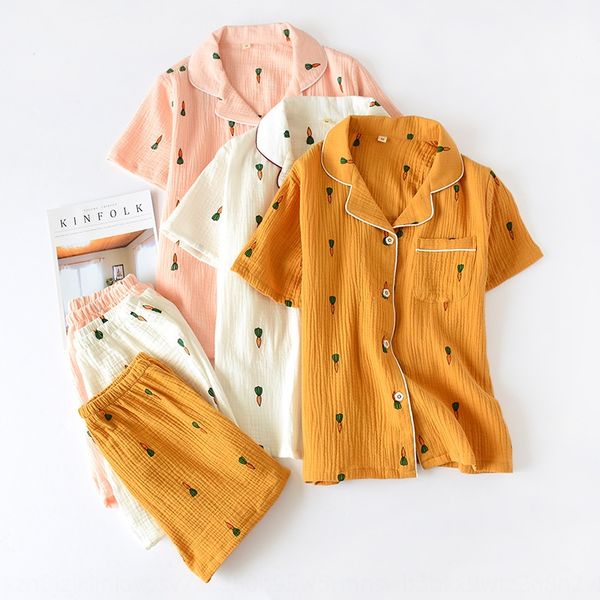 couple washed cotton pajamas carrot short sleeve home clothes shortscarrot shorts shorts cotton crepe home clothes for men and women, Blue;red
couple washed cotton pajamas carrot short sleeve home clothes shortscarrot shorts shorts cotton crepe home clothes for men and women, Blue;red