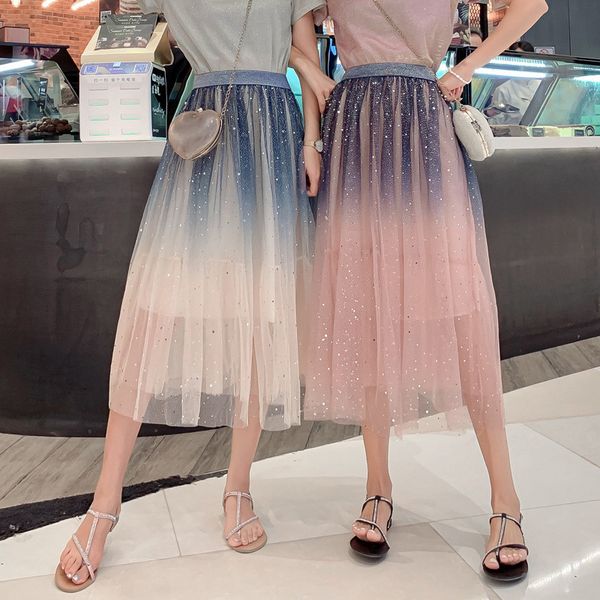 тюль юбки женщины midi плиссированные юбки черный тюль юбка женщины весенняя мода упругие высокой талией сетки пачка дамы, Black 
тюль юбки женщины midi плиссированные юбки черный тюль юбка женщины весенняя мода упругие высокой талией сетки пачка дамы, Black