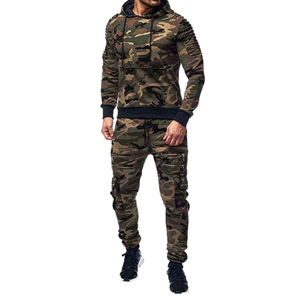 gym clothing men's set camouflage sportswear autumn winter causal zipper sweatshirt hooded pants sets sports suit tracksuit jogger, White;black
gym clothing men's set camouflage sportswear autumn winter causal zipper sweatshirt hooded pants sets sports suit tracksuit jogger, White;black