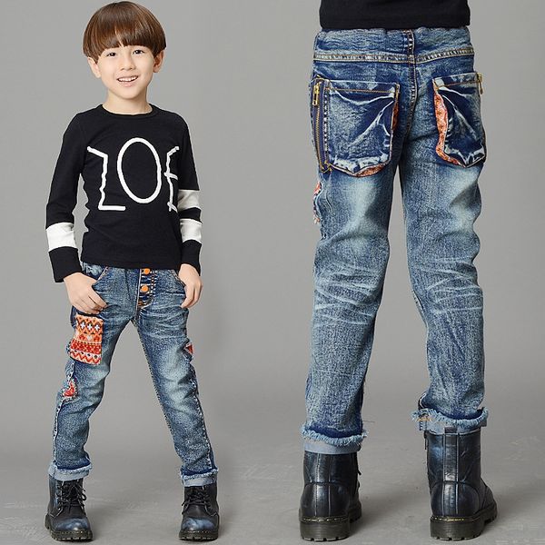 d4uys boys' denim chinos jeans wear 2020 autumn new single pants children's casual pants summer middle and large children's c, Blue
d4uys boys' denim chinos jeans wear 2020 autumn new single pants children's casual pants summer middle and large children's c, Blue
