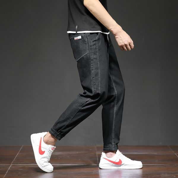 summer drawstring binding feet harlan men's and jeans trousers and jeans loose thin cropped feet korean style casual men's pants, Blue
summer drawstring binding feet harlan men's and jeans trousers and jeans loose thin cropped feet korean style casual men's pants, Blue