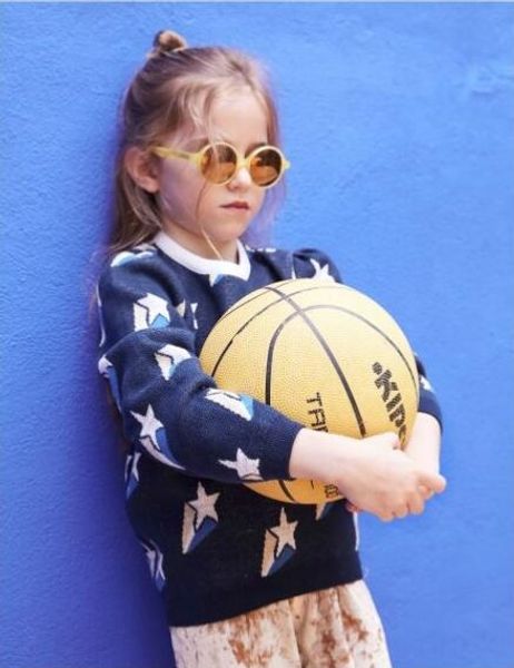 ins children's sweater 19 new autumn knitted star pullover cotton shirt star jacquard pattern pullover parent-child baby, Blue
ins children's sweater 19 new autumn knitted star pullover cotton shirt star jacquard pattern pullover parent-child baby, Blue