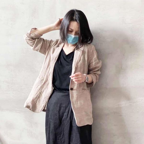 johnature spring summer cotton linen retro solid color pocket single button long sleeve coat 2020 new loose all-match women, Black;brown
johnature spring summer cotton linen retro solid color pocket single button long sleeve coat 2020 new loose all-match women, Black;brown