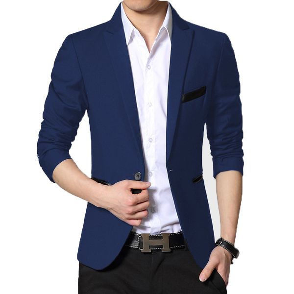 browon spring autumn blazer men suit men cardigan blazer one button casual plus size easy care dress jacket, White;black
browon spring autumn blazer men suit men cardigan blazer one button casual plus size easy care dress jacket, White;black