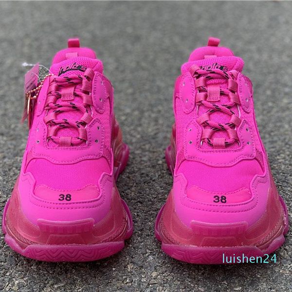 2020 luxury paris triple s 17fw dad run shoes pink crystal 2019 fashion brand designer mens women casual clunky sneakers l24, Black
2020 luxury paris triple s 17fw dad run shoes pink crystal 2019 fashion brand designer mens women casual clunky sneakers l24, Black