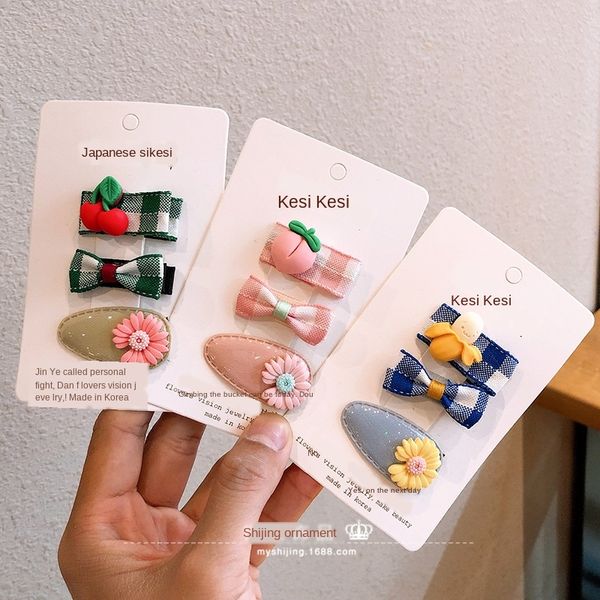 design korean style fruit hair fruit bag bag pin plaid bowknot all-inclusive clip children's hair accessories daisy flower bb clip, Slivery;white
design korean style fruit hair fruit bag bag pin plaid bowknot all-inclusive clip children's hair accessories daisy flower bb clip, Slivery;white